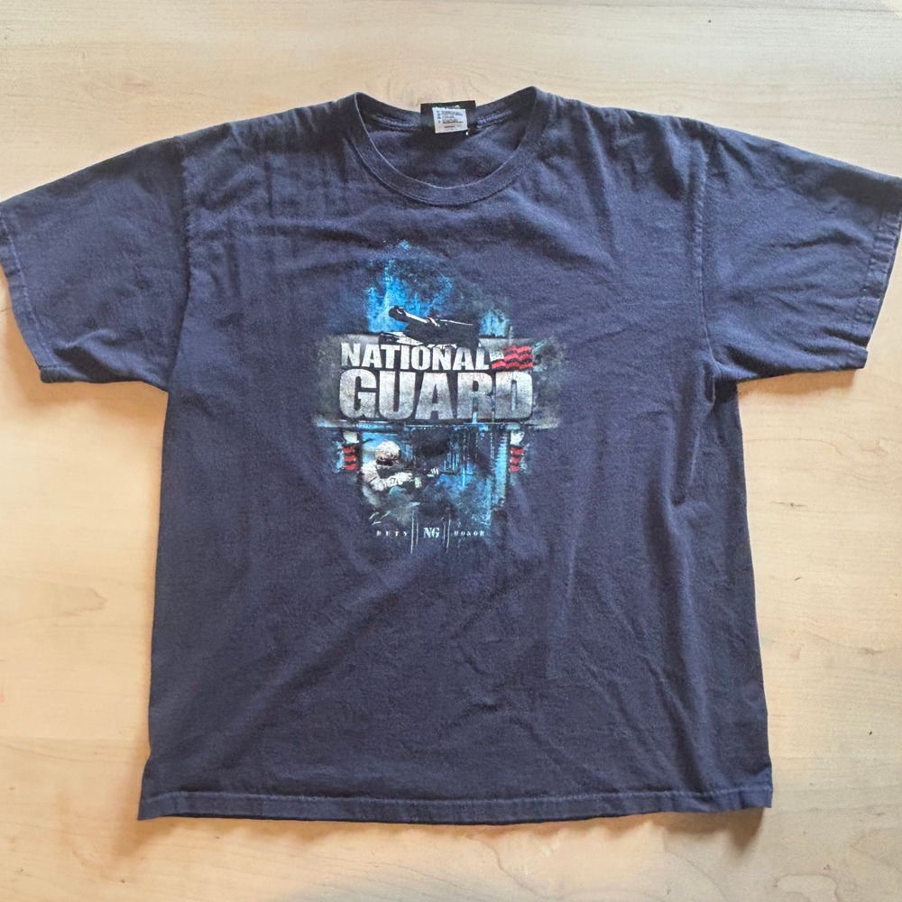 Vintage Dale Earnhardt Jr. #88 National Guard nascar T-Shirt Navy Blue